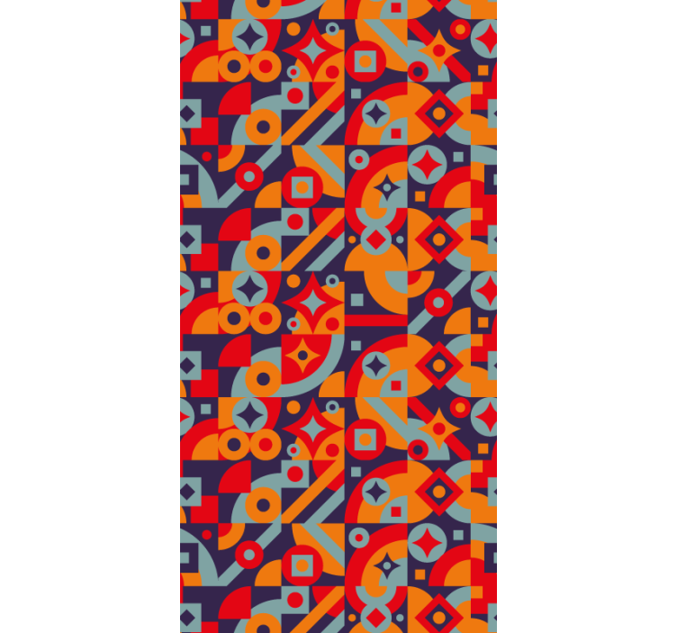 Weitere Vintage Tapeten geometrische motive - TenStickers