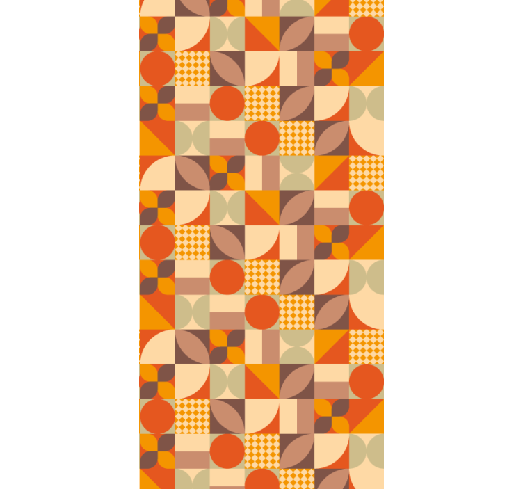Tapete geometrisch retro-geometrische formen - TenStickers