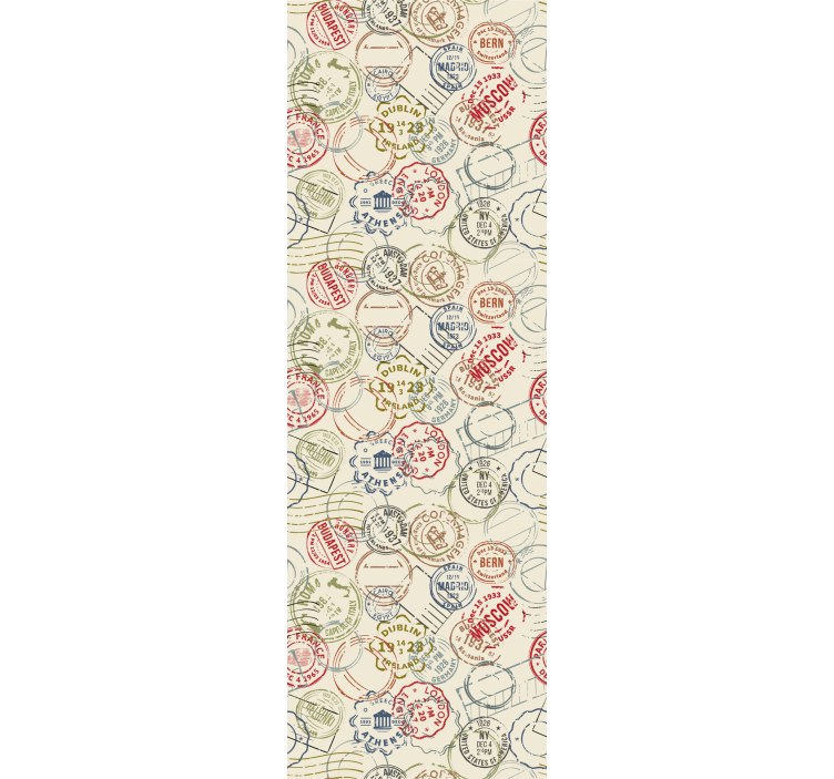 Tapete Städte reise-stempel-collage - TenStickers