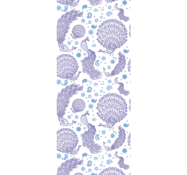 Tapete Kunst pfauenfeder motiv - TenStickers