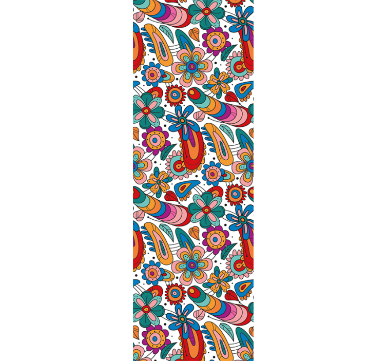 Blumentapete blumenmuster - TenStickers