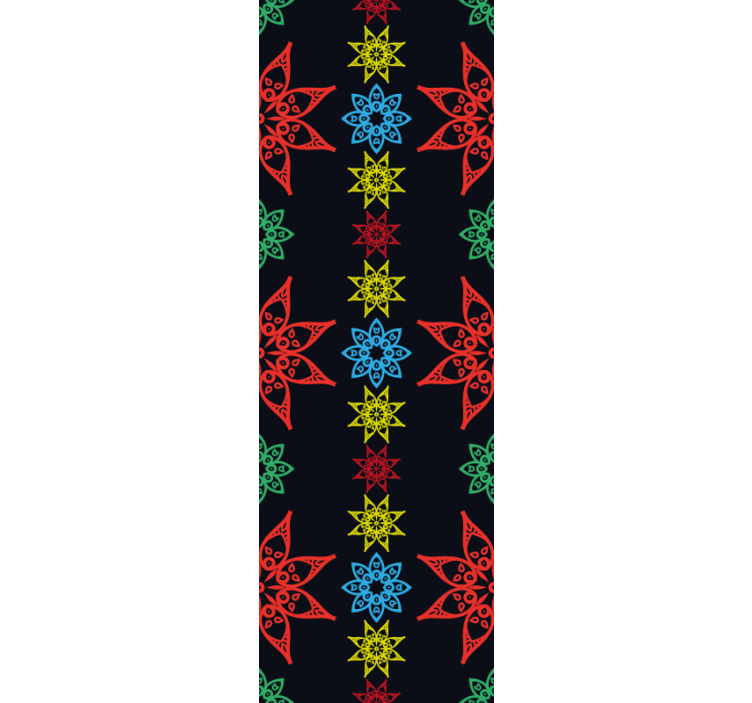 Pflanzen Tapete Mandala blumenfarben - TenStickers