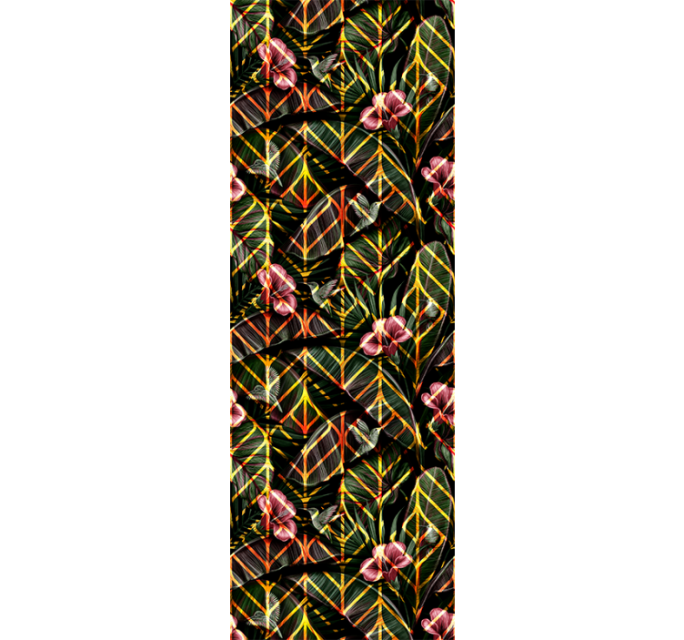 Tapete Natur blumen- und laubmuster - TenStickers