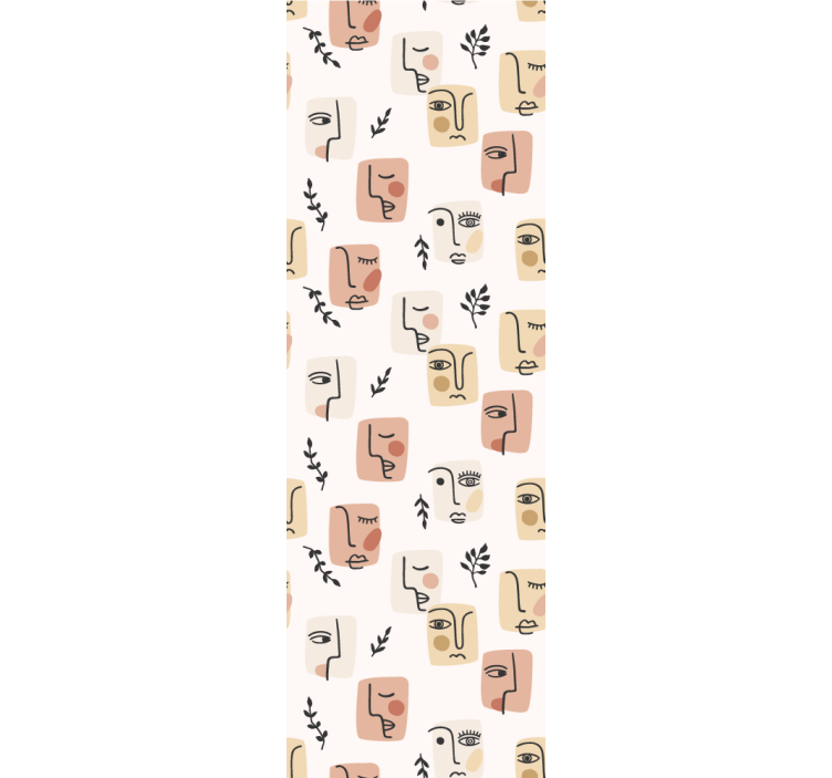 Tapete Kunst abstrakte gesichtsmuster - TenStickers