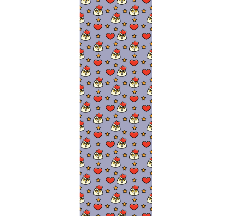 Tapete Tiere cartoon-huhn-muster - TenStickers