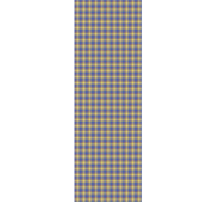 Tapete Küche Blaues karo-tartar-muster - TenStickers