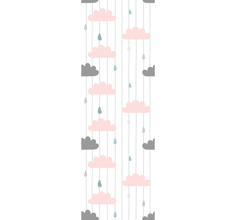 Tapete Babyzimmer bewölkte regentropfen - TenStickers