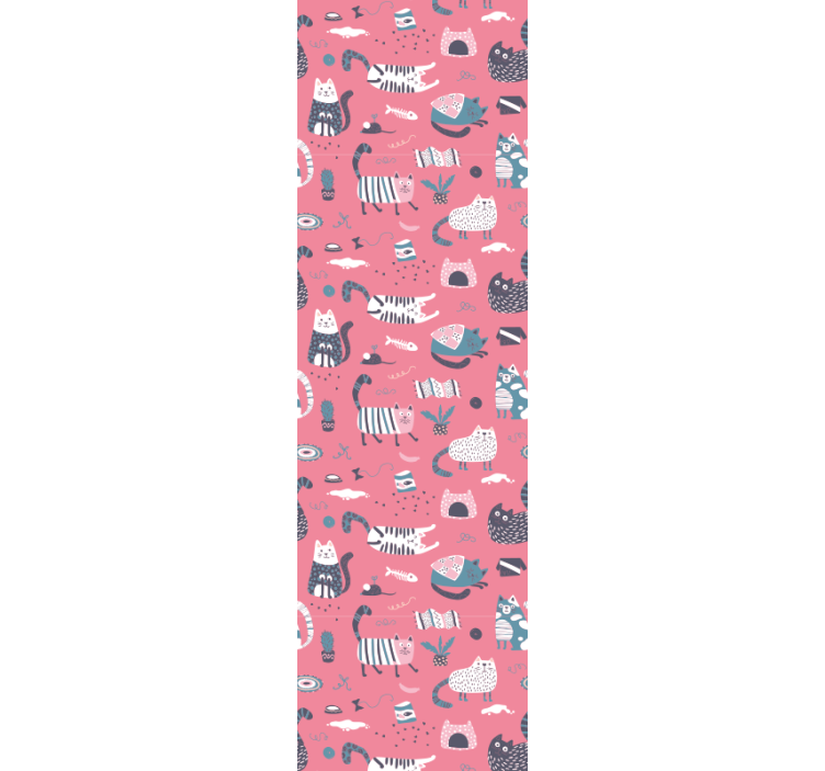 Tapete Katzen verspielte katzenillustration - TenStickers