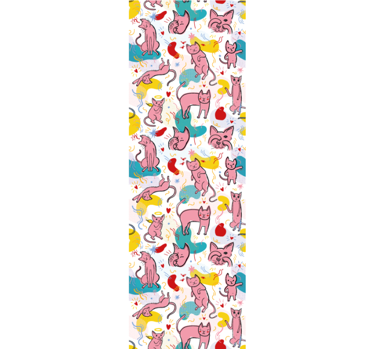 Tapete Katzen verspielte katzenmuster - TenStickers