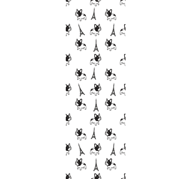 Tapeten Schlafzimmer Französische bulldogge in paris - TenStickers