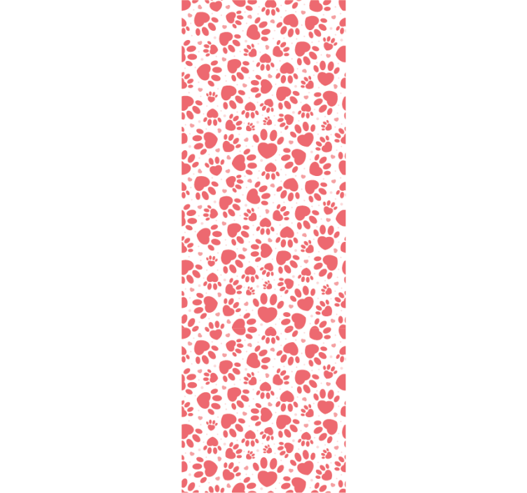 Tapete Hunde pfotenabdruck herzen - TenStickers