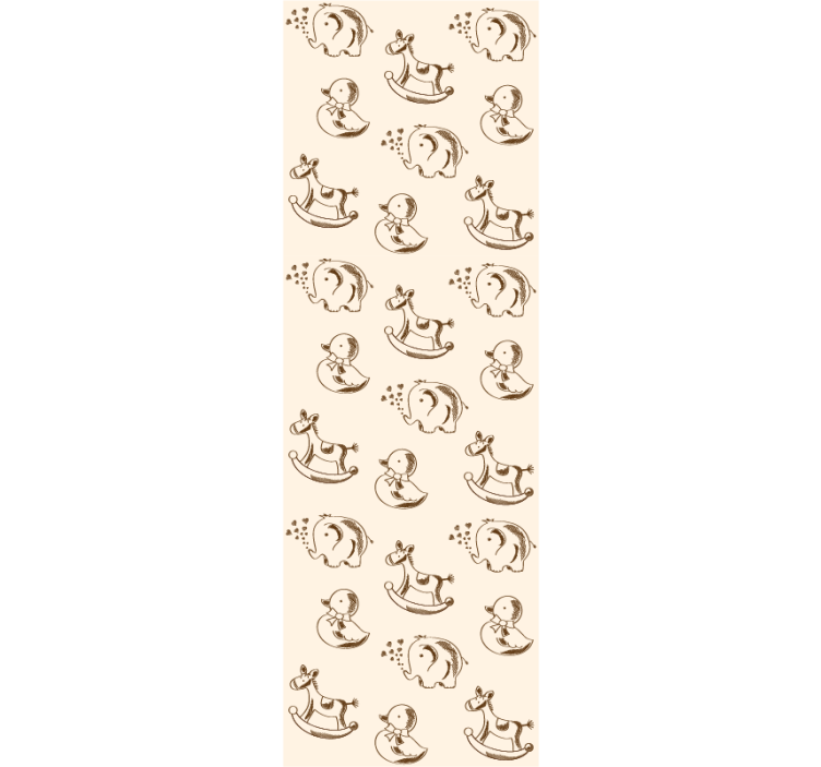 Tapete Babyzimmer verspielte tierskizzen - TenStickers