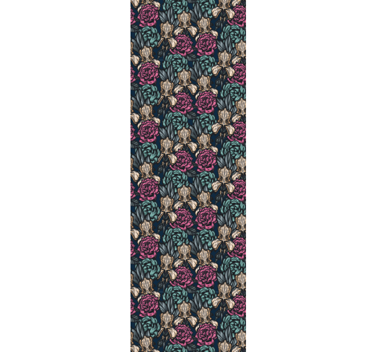 Blumentapete eleganter floraler wandteppich - TenStickers