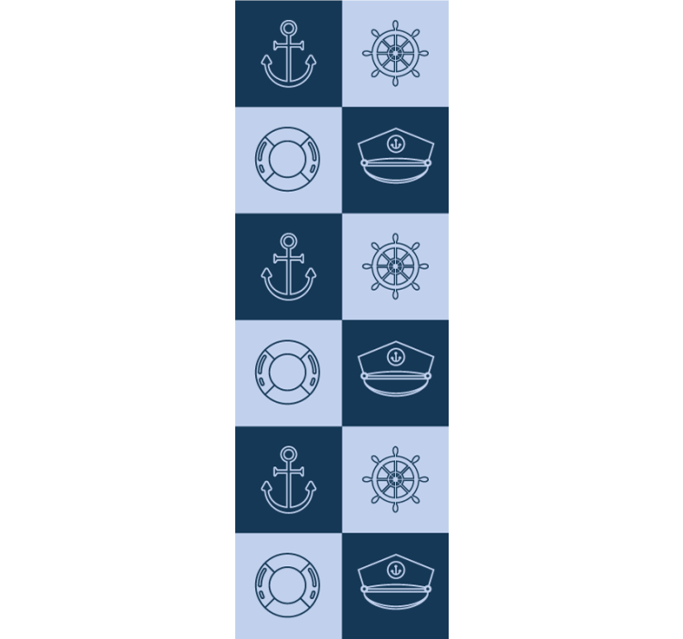 Tapete Fliesen nautische fliesenmuster - TenStickers