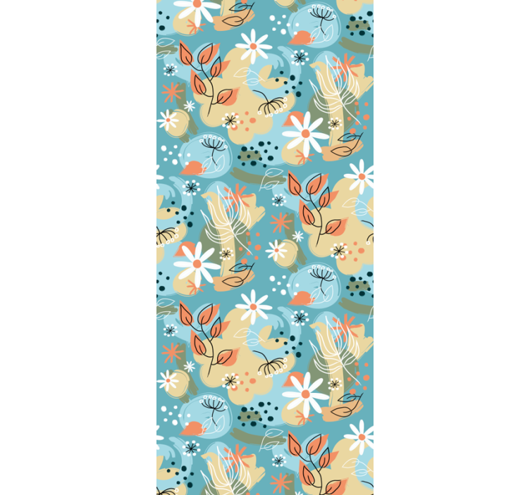 Blumentapete florale brise - TenStickers