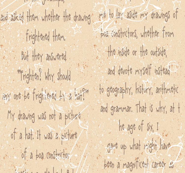 Der kleine Prinz - spirituelle Reise Tapete - TenStickers