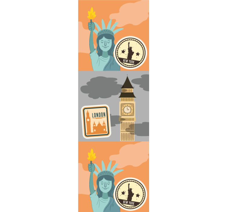 Tapete New York ikonische wahrzeichen der stadt - TenStickers