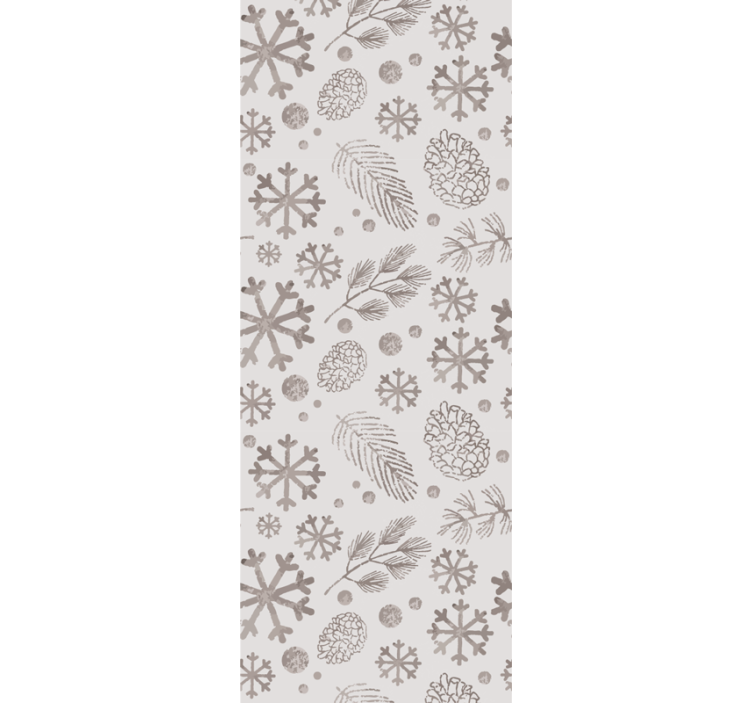 Tapete Esszimmer Abstraktes graues schneeflockendesign - TenStickers