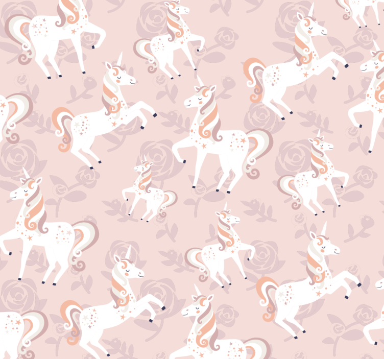 Tapete Schmetterling einhorn-muster - TenStickers