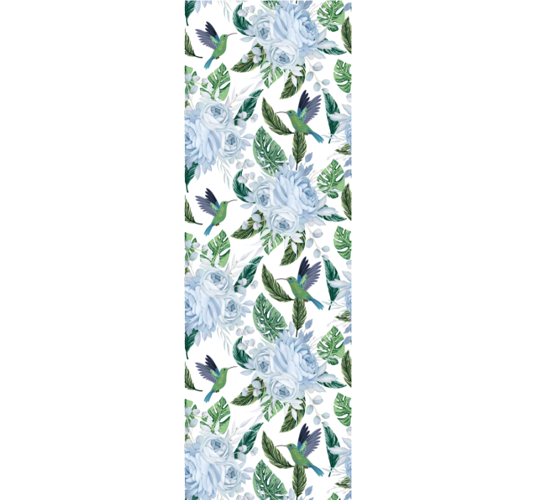 Blumentapete florales kolibri-design - TenStickers