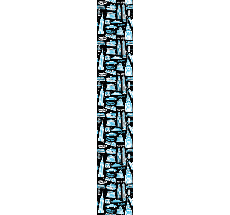 Tapete New York collage urbaner symbole - TenStickers