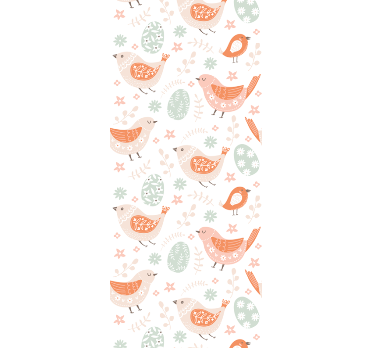 Ornament Tapete vogelmotiv-design - TenStickers