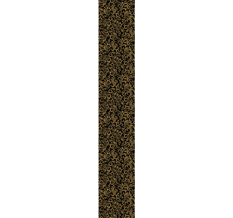 Retro Tapete Goldene blätter über einem graphithintergrund - TenStickers