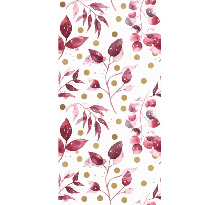 Tapete florale Ornamente botanisches polka-motiv - TenStickers