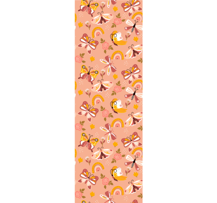 Tapete Schmetterling schmetterling flora muster - TenStickers