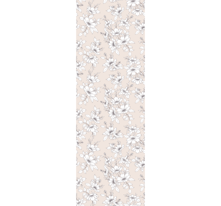 Blumentapete elegante beige komposition - TenStickers