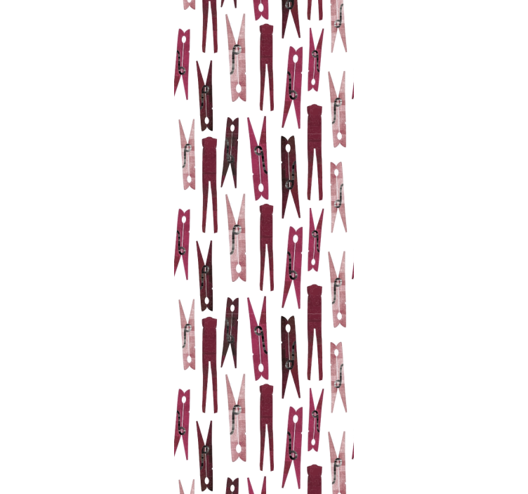 Tapete geometrisch verstreute wäscheklammern - TenStickers