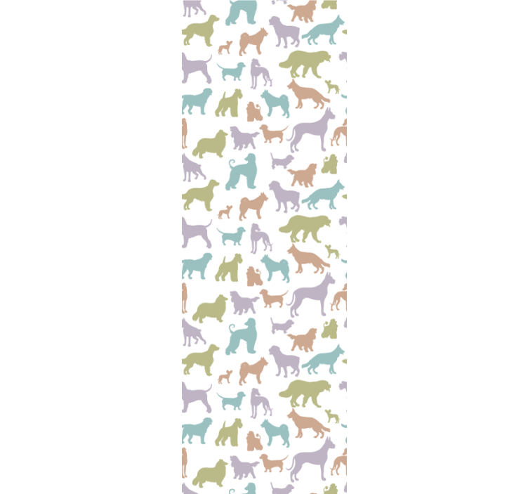 Tapete Hunde bunte silhouetten - TenStickers