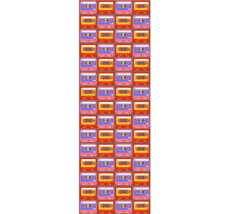 Tapete Kunst retro-kassetten-array - TenStickers