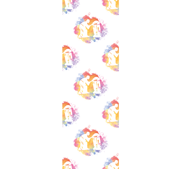 Tapete Kunst abstrakte paarsilhouette - TenStickers