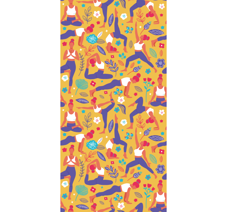 Tapete Kunst muster für yoga-posen - TenStickers