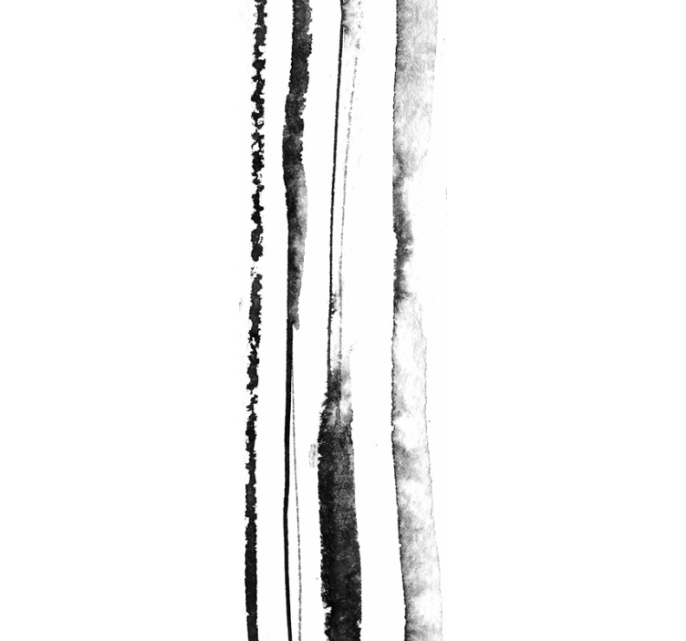 Tapete vertikale Streifen organisches schwarz-weiß-muster - TenStickers