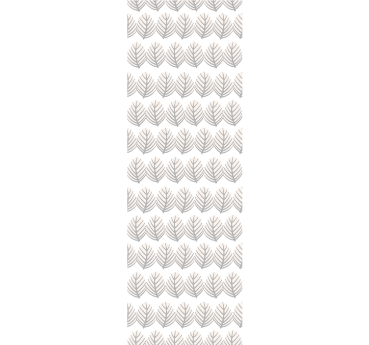 Tapete Blätter einfaches graues muster - TenStickers