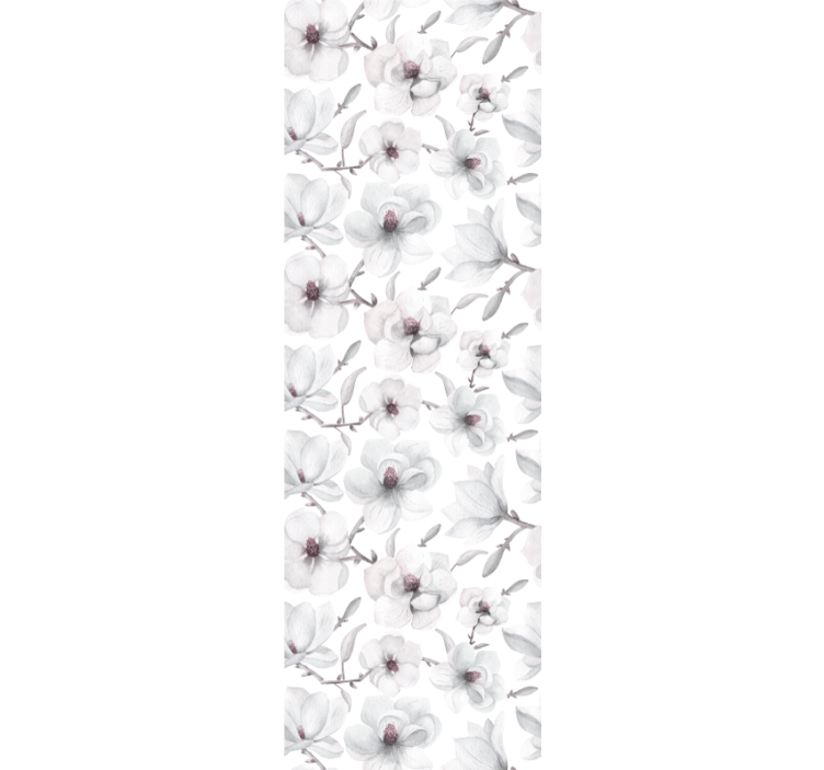 Blumentapete elegantes graues motiv - TenStickers