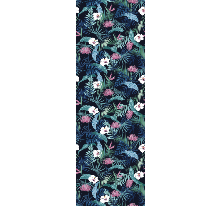 Tapete Natur Exotische Pflanzen auf blättern - TenStickers