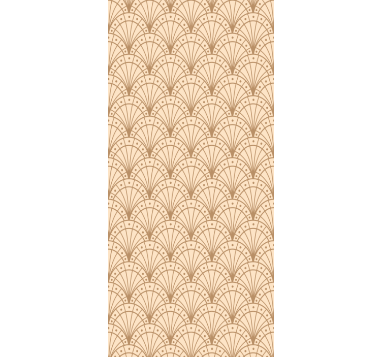 Jahrgang Tapete Goldene austern kunstdekormuster - TenStickers