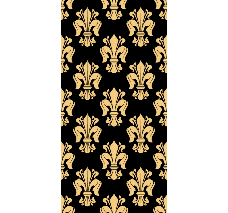 Barock tapete mit elegantem fleur-de-lis muster - TenStickers