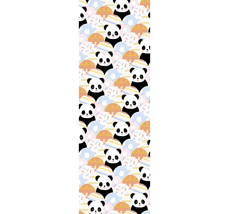 Tapete Tiere panda-muster - TenStickers