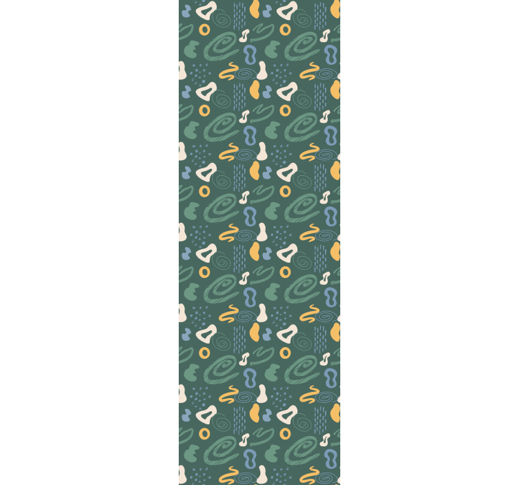 Tapete geometrisch muster aus gebogenen formen - TenStickers