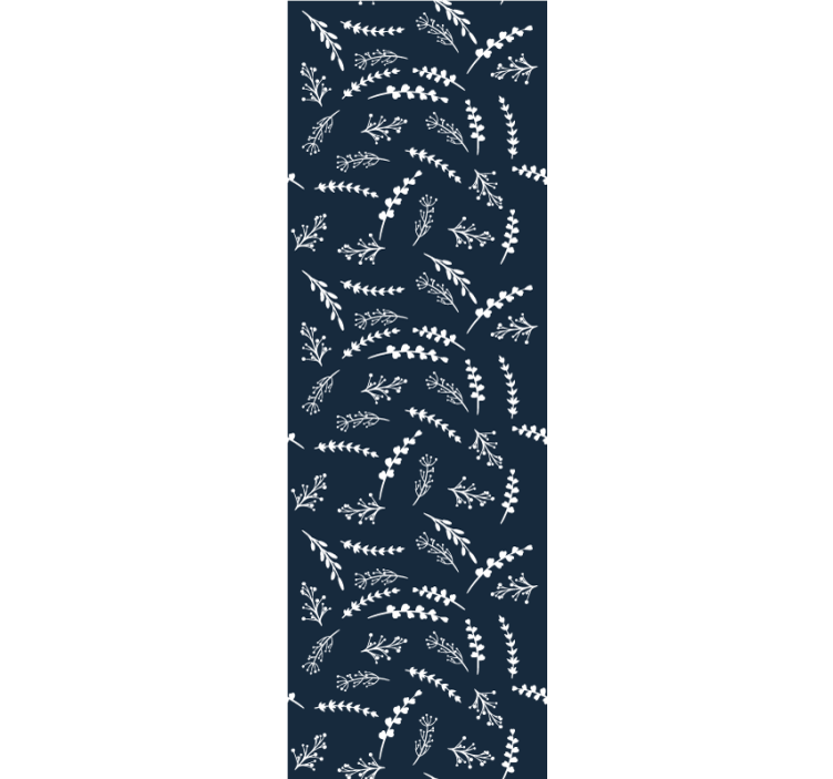 Tapete blätter zartes blaues muster - TenStickers