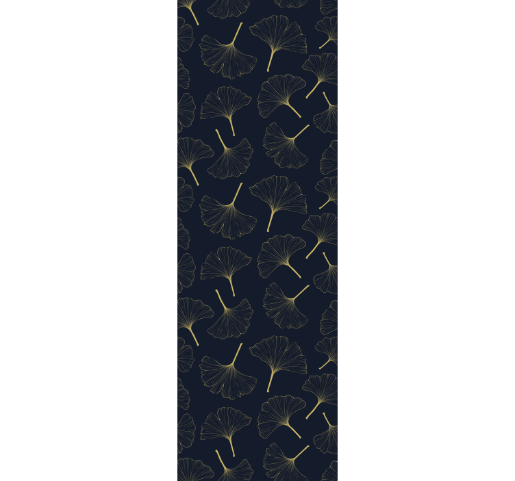 Moderne Tapete 3D goldene ginkgoblätter - TenStickers