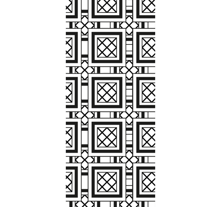Quadrate Tapete Schwarzer hydraulischer fliesenstil - TenStickers