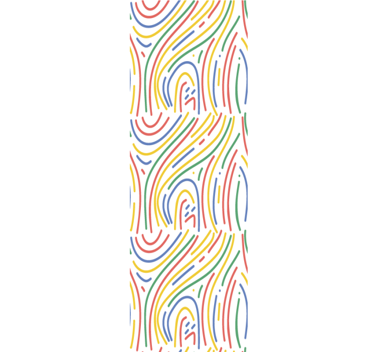 Tapete Büro bunte geschwungene linien - TenStickers