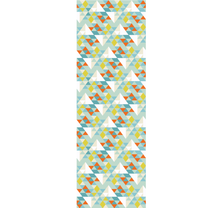 Tapete Dreiecke blaues abgerundetes motiv - TenStickers