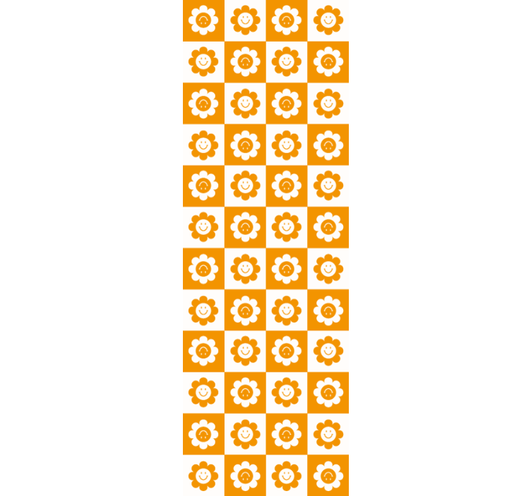 Tapete florale Ornamente lächelndes blumenmuster - TenStickers