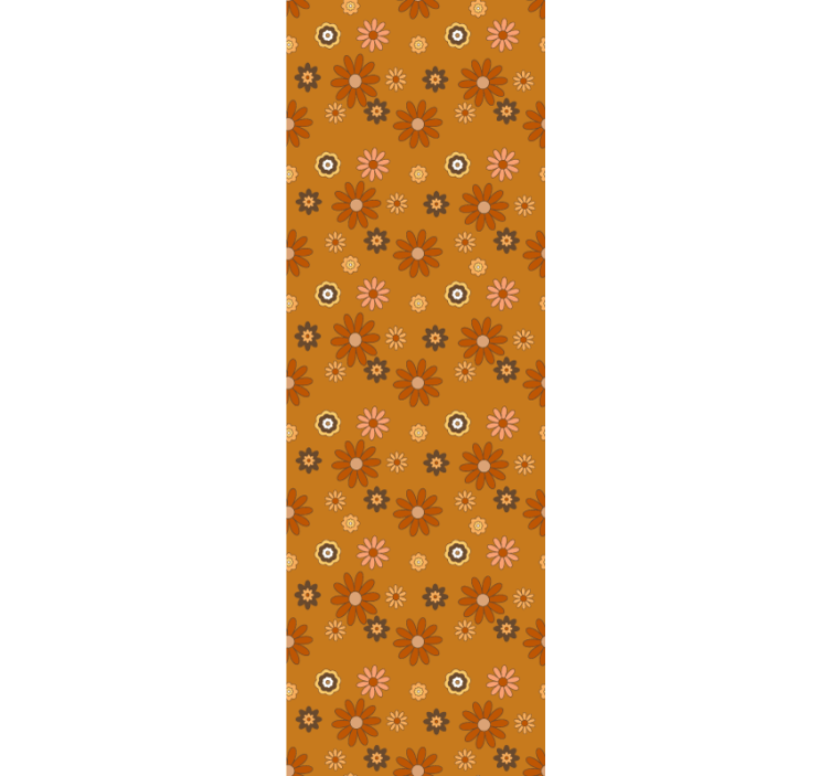 Jahrgang Tapete Flowerpower der 60er - TenStickers